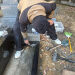 各務原市飛鳥墓地　新しいお墓の建立　②外柵設置